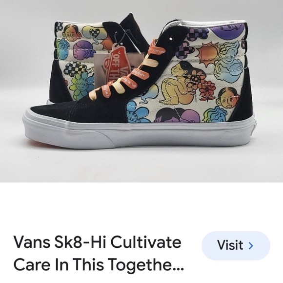 Vans SK8-Hi Cultivate Care Skate Shoes, women's 7 or 7.5 - Picture 8 of 14